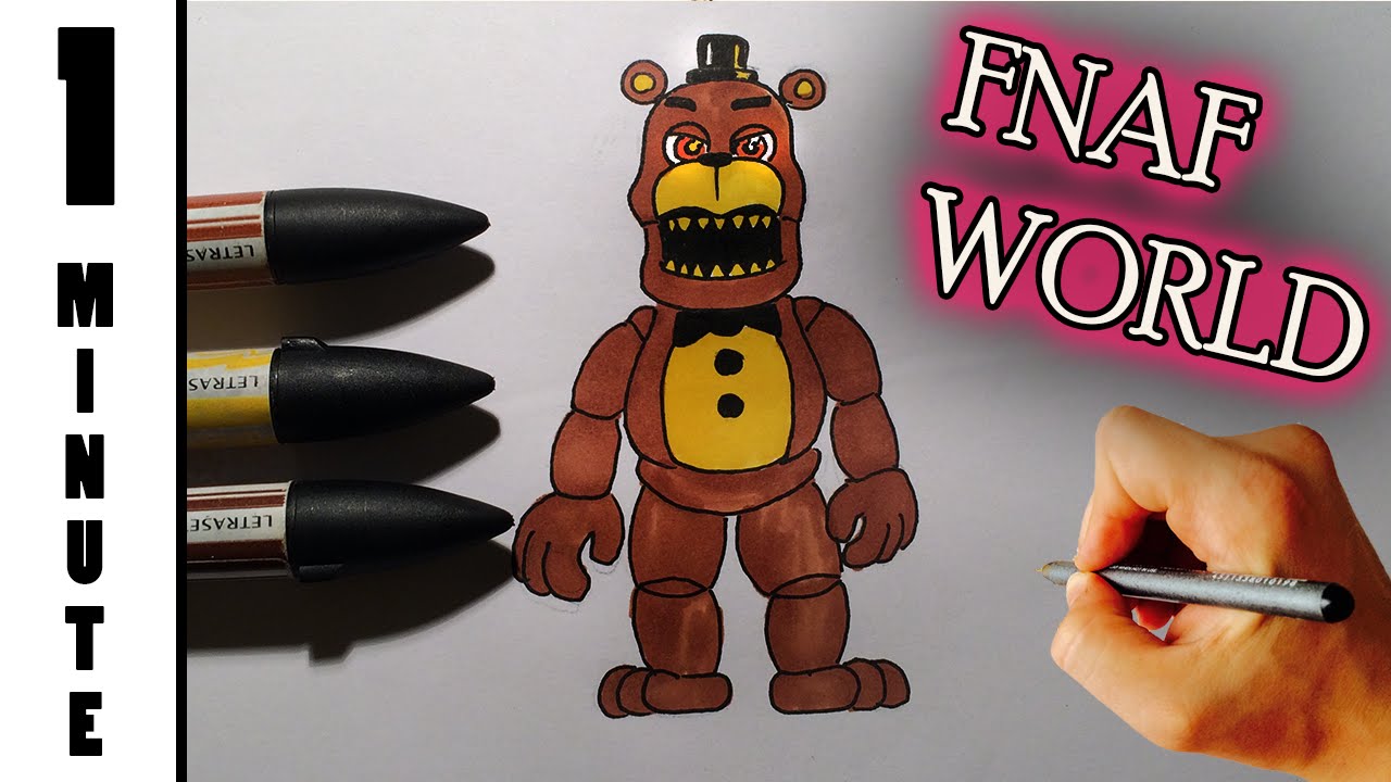 How To Draw Nightmare Freddy From Fnaf World